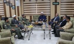 دیدار نایب رئیس و عضو شورای شهر مسجدسلیمان با فرمانده پایگاه شهید آسیایی هوانیروز